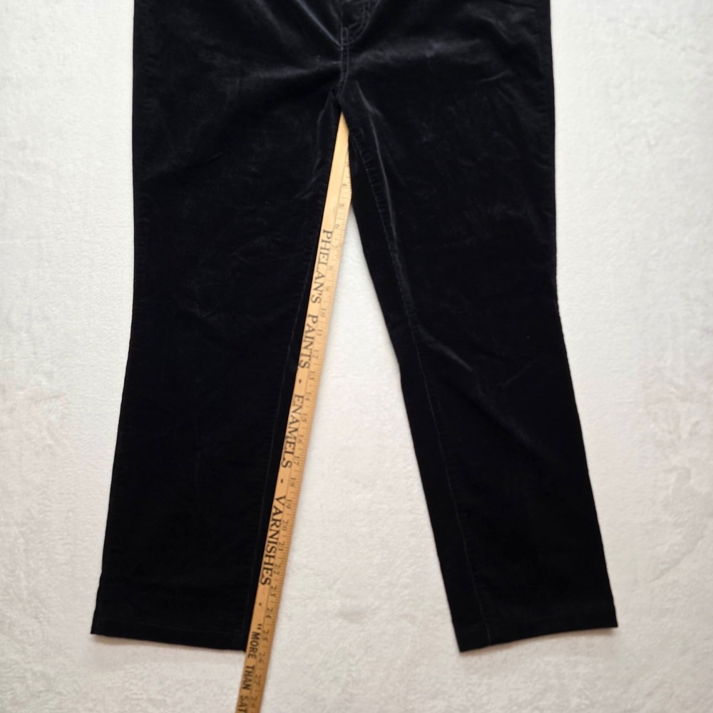 Talbots‎ Straight Leg Corduroy Pants High Waist Black 12P Classic - Picture 6 of 7